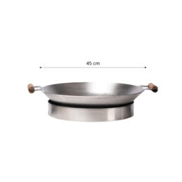 GrillSymbol wok-pann adapteriga 450 inox, ø 45 cm