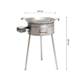 GrillSymbol gaasipõletiga wok PRO-545 inox